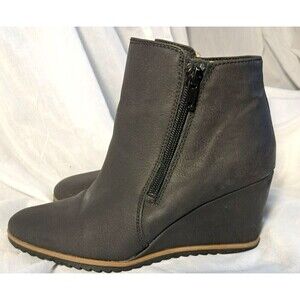 Soul by Naturalizer Women's Hudson Wedge Heels Booties Shoes Black Size 6.5